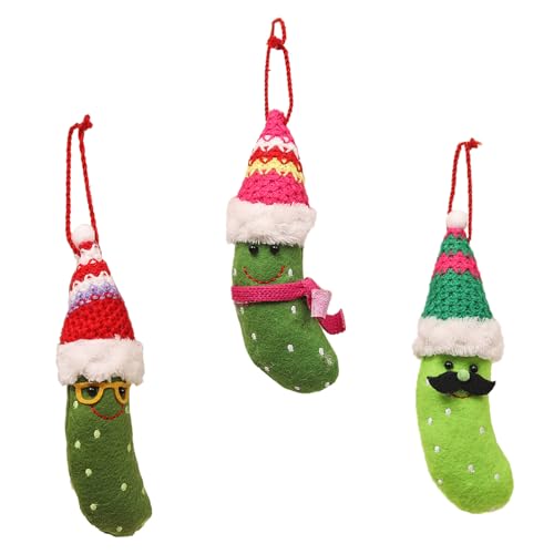 Yinghesheng Adornos navideños 3 Piezas Colgantes para árbol de Navidad, Adornos de plátano español Verde, Decoraciones para árbol de Navidad, Decoraciones Festivas para el hogar y la Fiesta