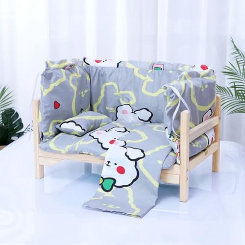 Rosoyペットベッド 通年適用 通気性 猫用ベッド ペットクッション 柔らかい 木製品 カバー 取り外し 洗える 小型犬用ベッド 猫ハウス ドッグベッド 気持ちよくリラックス ペット用寝床 ペット用品 キャット (M(75*50cm,グレイ)