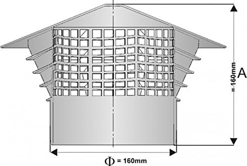 Entlüftungshaube Dachentlüfter original Univent DN160 150 Montage auf 150mm Rohr