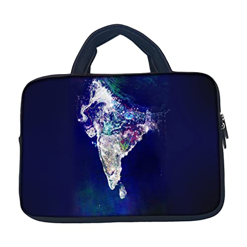 Image of TheSkinMantra Chain Laptop Sleeve Bag Compatible with Laptop /Macbooks /Chrombook /Notebook /Zbook (14.1 Inch (Handle), Beautiful India)