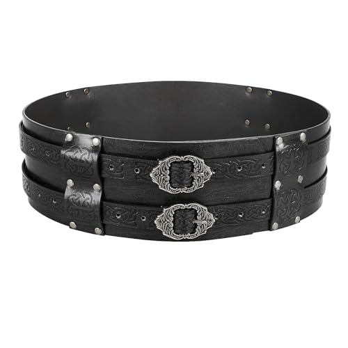 Medieval Viking Embossed Armor Belt Renaissance Knight Corset Belt Waistband Halloween Cosplay Costume Props