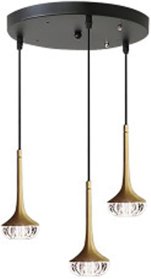 Suspension en cristal doré pour une ambiance chaleureuse de loft et chambre à coucher