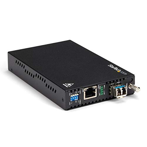 StarTech.com Singlemode (SM) LC Fiber Media Converter for 1Gbe Network - 10km - Gigabit Ethernet - 1310nm - with SFP Transceiver (ET91000SM10)