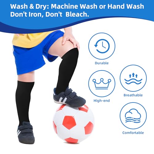 FPAKDH 2 Pair Kids Football Socks for 4-8 Years Old Breathable Sports Training Soccer Socks Girls and Boys Football Socks2