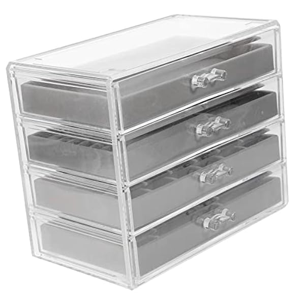 Cabilock Box voor - laag houder houder ring huis oorbel schrijfwaren kettingen - niveau helder kleine voorwerpen lippenstift make-up kantoor sieraden kwast ringen sieraden halsketting lade