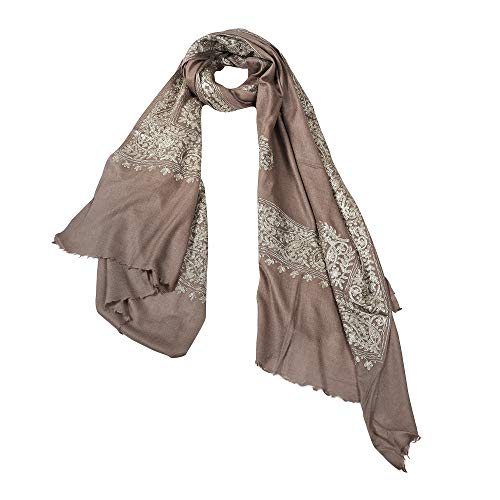 De Kulture works Himalayan Hand Woven Kashmir 100% Pashmina Wool Stole/Shawl/Scarf Cover