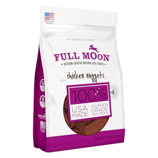 Full Moon Chicken Nuggets Healthy All Natural Dog Treats Human Grade Made in USA 12 oz