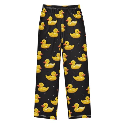 Vector Cute Rubber Ducks Boys Pants Girl Sleep Pants Long Trousers Elastic Waist Lounge Bottoms S