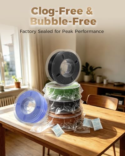 Image of VOXELAB Silk+ PLA Filament 1.75mm, Shiny Chrome-Like Finish with Enhanced Layer Adhesion, 1kg (2.2lbs) for Most FDM 3D Printers, Smooth & Flawless Printing(Black)