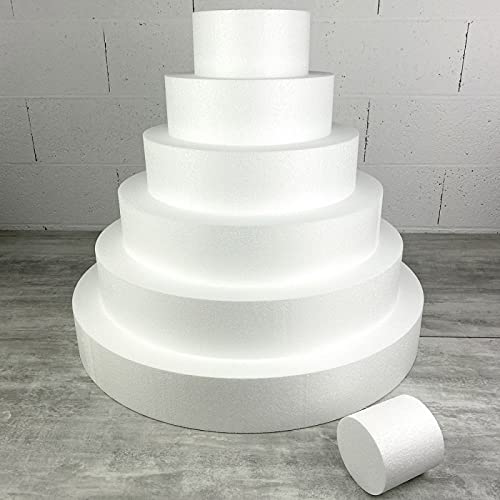 Lealoo Grande Pièce montée en Polystyrène, Base diam. 70 cm, 7 étages, Haut. Totale 70 cm, Wedding Cake Haute densité