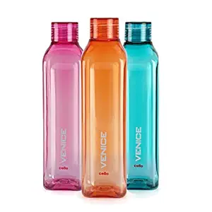 Cello Venice Plastic Water Bottle Set, Set of 3