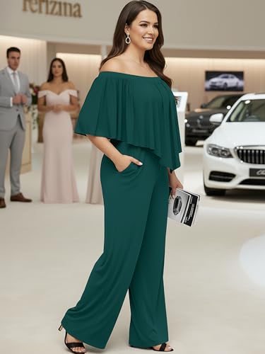 Image of KOH KOH Womens Long Pant Strapless Off Shoulder Pockets One Piece Jumpsuit