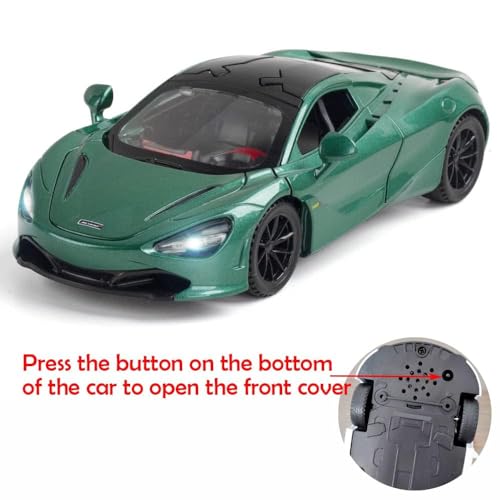 Image of Invite Diecast Model Car 1:32 for McLaren 720S Sound and Light Pull Back Model Cars Alloy Model Display Adult Collection【Color As Per Stock】