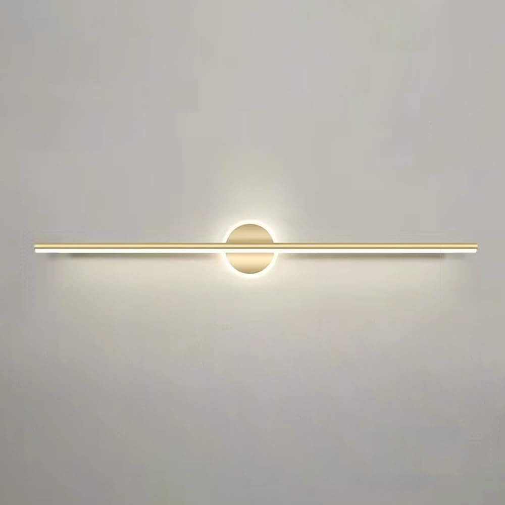 LED Finitura Dorata Lampada Barra Moderna Illuminazione lineare Luci Specchio Interni Lampade Parete Trucco per toeletta Luce da Bagno