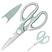 Price comparison product image Jasni Kitchen Scissors, Heavy Duty Scissors, Stainless Steel Kitchen Shears, Multipurpose Ultra Sharp Utility Left Handed Scissors for Poultry, Fish, Vegetables, Herbs, BBQ, Flowers, Nuts (Blue)
