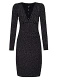 figurbetontes Kleid mit langen Armen und gelegten Falten auf linker Seite