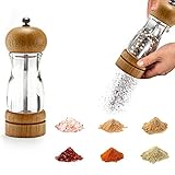 【DURCHDACHTES DESIGN】- Die Größe der Mühle ist mäßig, das Glas ist transparent und die restlichen Lebensmittel sind zu sehen.