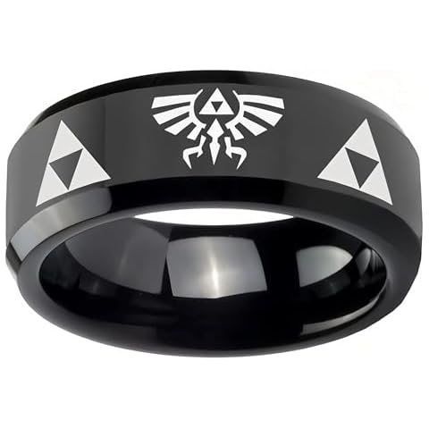 GAUEIOUR Triangle Zelda Black Tungsten Ring Cover