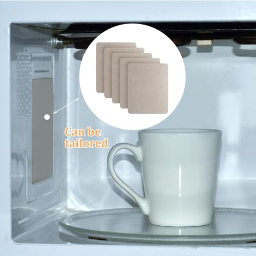 JJUNW 5 Stück Glimmerplatte Mikrowelle, 15x12cm Glimmerscheibe für Mikrowellen Wellenleiterabdeckung Glimmerplatten Blätter Universal Mikrowellen Glimmerplatten Für Alle Mikrowelle