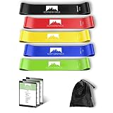NORTHERNTRACK Widerstandsbänder 5er Set - für Sport & Krafttraining - Resistance Bands, Fitness Band, Gymnastikband, Theraband - mit Tasche & Übungsanleitung (PDF)