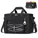 Maelstrom Soft Cooler Bag, Soft-Sided 30-Can Collapsible Cooler, Insulated Ice Chest, Large Leakproof Camping Box, Portable Travel Bag for Kayaking and Beach Use, Black