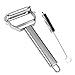 ILOME Julienne Vegetable Peeler for Apple Potato Multifunctional Stainless Steel Razor-Sharp Blade Peeler Slicer Grater Cutter