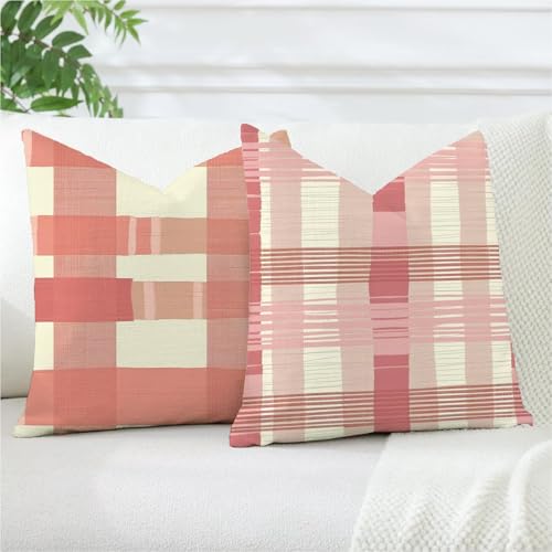 Coussin extérieur imperméable 55x55 rouille lin géométrique salon