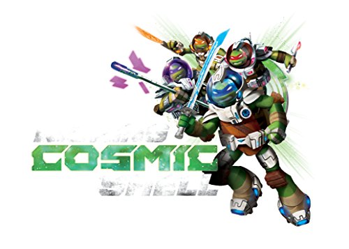 Image of Asian Paints Wall Ons Original TMNT 'XL' Wall Decal - 'Kicking Cosmic Shell' DIY Removable Peel and Stick Wall Sticker - 'Covers H 1.5 ft x W 2 ft on The Wall' Kids Room Decor