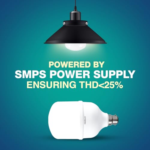 Image of Havells 30W High Wattage Led Bulb | High CRI & High Efficiency | Energy Efficient | Mercury-Free | 4KV Surge Protection | 100 Lumens Per Watt |Cool Day Light (6500K) B22D (Pack Of 4)