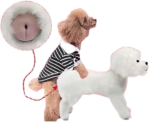 音付き犬睡眠発情おもちゃ、インタラクティブベント犬用おもちゃ、きしむぬいぐるみ犬用おもちゃ、雄犬用ペットパートナーおもちゃ、子犬の不安解消ハートビートおもちゃ、小型犬から中型犬用、ホワイト、7.1インチ/18cm