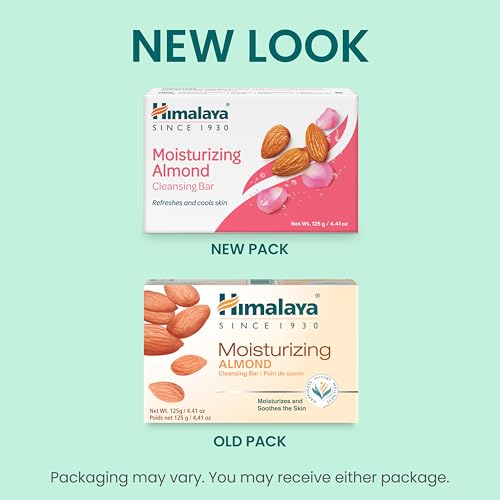 Image of Himalaya Moisturizing Almond Cleansing Bar Soap, Almond Soap Bars for Face and Body, Face Soap Bar, Face Wash Bar, Bath Soaps, Soft Skin, Moisturize Skin, Revitalize and Rejuvenate, 4.41 oz, 6 Pack