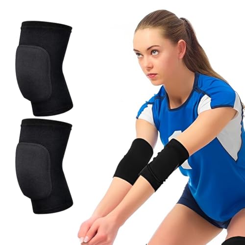 EWOECUI 2 Pezzi Coppia di Gomitiere con Imbottitura in Spugna Spessa e Traspirante Addensata Bende per Gomiti Braccio Tutore Fitness Tendinite Cinghia di Supporto