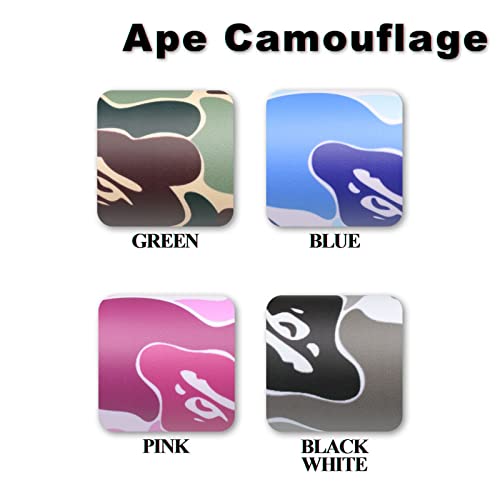 48"X60" (4Ftx5Ft) Camouflage Ape Blue Vinyl Wrap Sticker Sheet Film Diy Decal Car Auto Motorcycle Vehicle Air Release Bubble Free Self Adhesive Peel And Stick Free Tool Kit #TOP6