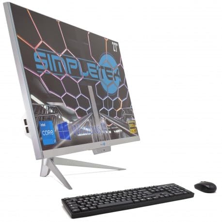 SIMPLETEK PC All in One RGB Core i7 Windows 10 Pro 27" Full HD RAM 16 GB SSD 2 TB | Webcam Integrata, WiFi5, Bluetooth | Computer Fisso Desktop