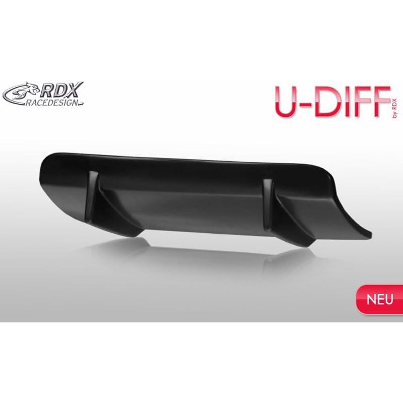 Diffusor universal faldón trasero para coche RDX Racedesign U-Diff de 52,5cm en PU 2