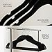 Utopia Home Velvet Hangers 50 Pack – Luxury Non-Slip Slim Suit & Coat Hangers, Strong Space-Saving Clothes Hangers with Pants Bar and 360° Swivel Hook – Black