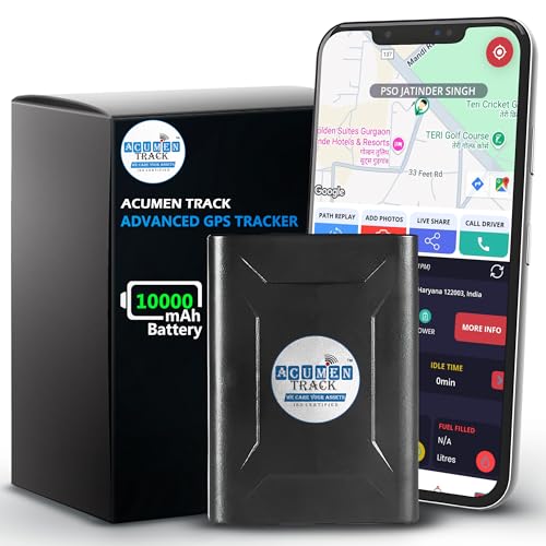 Image of Acumen Track GO GPS Tracker for Car (with 4G SIM) - Wireless GPS Device for Kids, Bike, Car, Scooty or Anything | Magnet Device | Voice Monitoring | 10,000 mAh Battery | 1 Year Android + iOS |