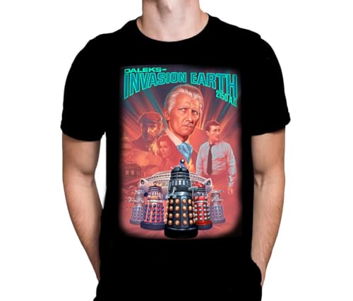 Image of WSH - Darleks Invasion of Earth - Who Fan Merchandise T-Shirt Black