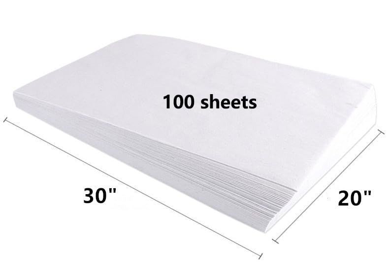 1 Paquet De 100 Feuilles De Papier De Soie Blanc De 38,1 X 50,8 Cm