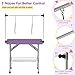 Lyromix Dog Grooming Table, Adjustable Large Pet Drying Desktop, Foldable Bathing Desk with Arms, Noose, Mesh Tray, Maximum Capacity Up to 330Lb