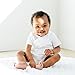 Baby Side Snap Bodysuit Set, Short Sleeve Cotton Boy Girl Kimono Onesie, 4 Pack, White - Short Sleeve, 3-6 Months