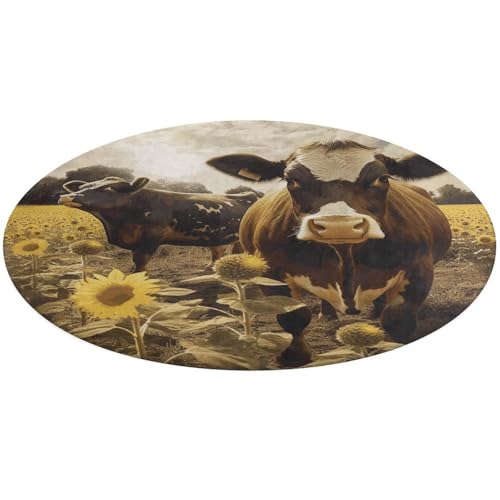 Alfombra de vaca marrón 3D esponjosa con relieve premium para decoración 2