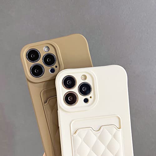 Coque silicone iPhone 8 orange protège-caméra porte-carte - 5