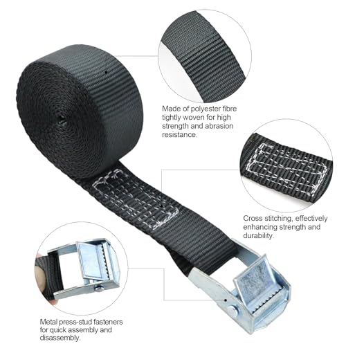 Anclaje de suelo para columpios y cobertizos con kit de correas de sujeción duraderas 6