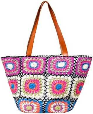 Back From Bali Womens 100% Cotton Hand Crochet Large Pastel Bucke...
