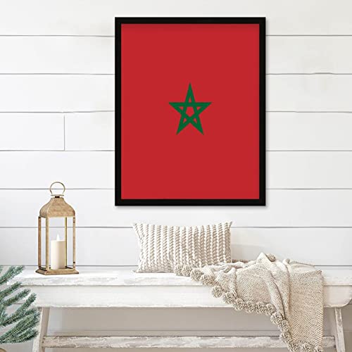 Cadre drapeau Maroc déco murale salon chaleureuse ambiance voyage