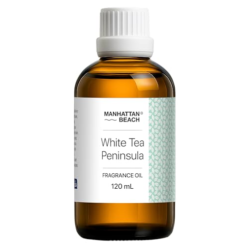 Manhattan Beach – White Tea Peninsula, Hotel Diffuser Oil Inspired by 5-Star Hotel Scent – Fragrance Oil for Ultrasonic and Waterless Diffusers and Crafting – 120 mL, 4 fl oz Glass Bottle