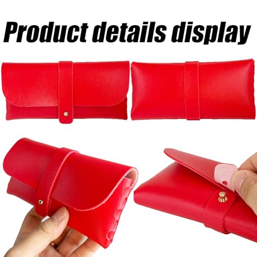 Image of Glasses storage bag Travel sunglasses myopia glasses storage bag Fashion leather storage bag