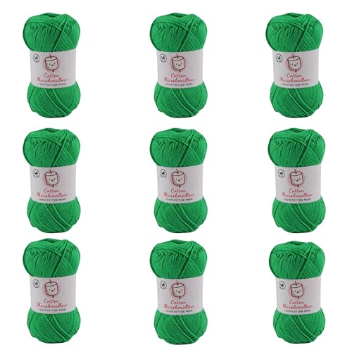 Image of NESTNHAVEN Cotton Marshmallow 100% Cotton Yarn - (50 g, 130 m) - Luxury Yarn for Crochet, Amigurumi, Embroidery, Toys, Garments, Flowers and Hobby Projects (Paris Green) |