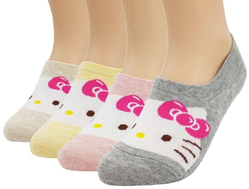 Image of JJMax Women's Kitty Cute Cartoon Cotton Blend Ankle Socks Sets